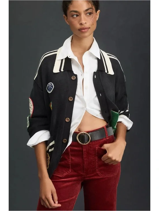 NWT Anthropologie The Colette Cord Full-Length Wide-Leg Pants 25 Red - Picture 14 of 14